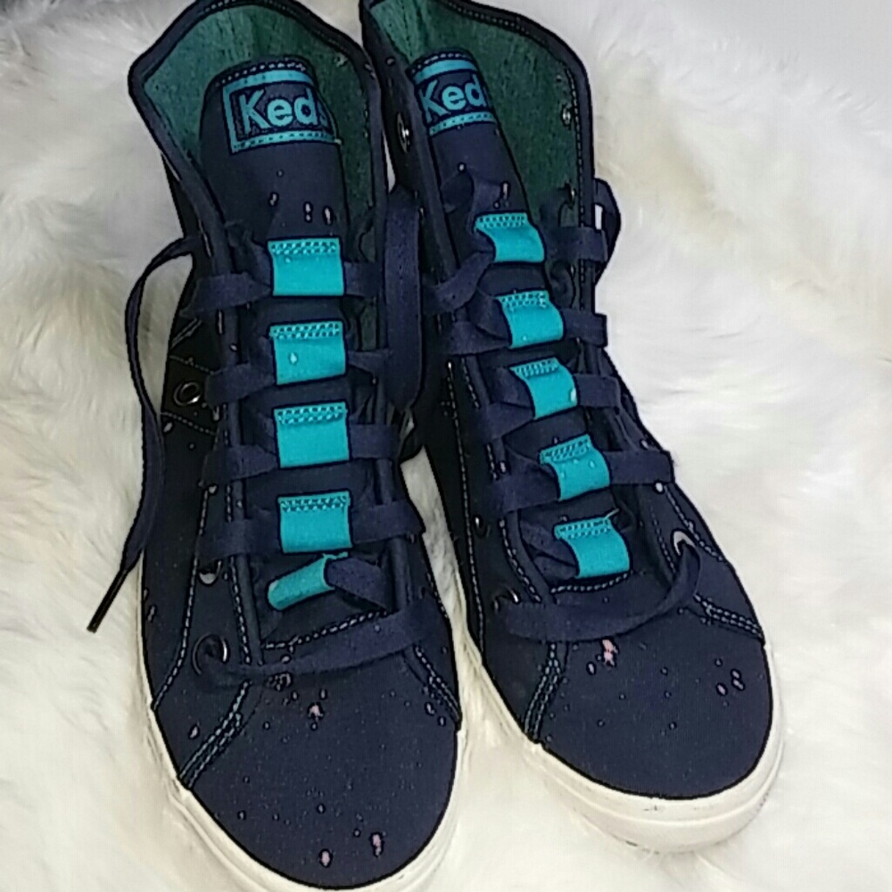 SOLD Keds Women's Shoes High Top 8M Blue #O425 - Picture 1 of 7